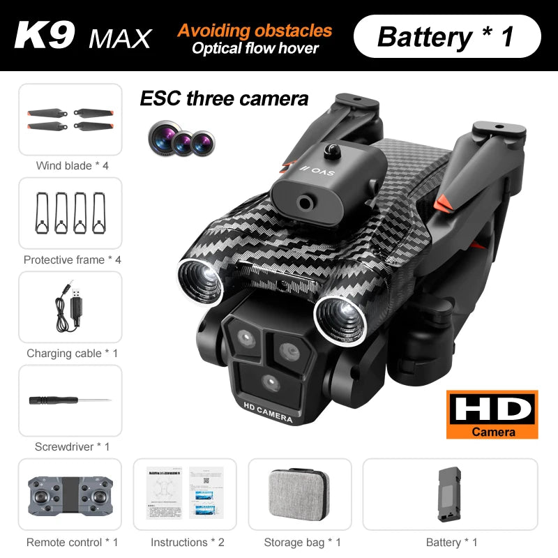 K9 Max Professional RC Drone with Dual HD Cameras