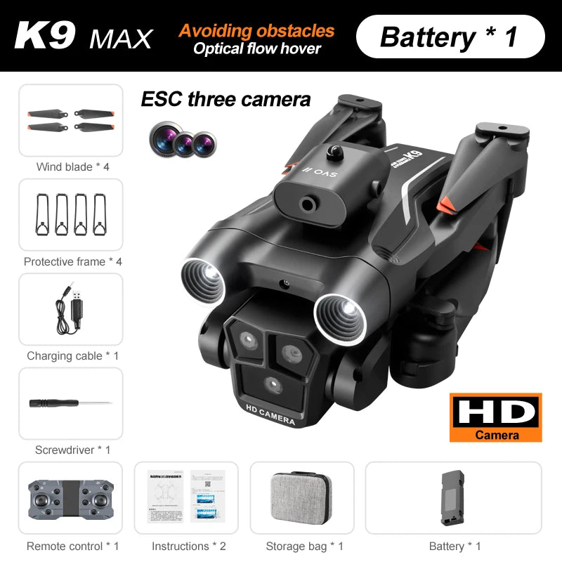 K9 Max Professional RC Drone with Dual HD Cameras