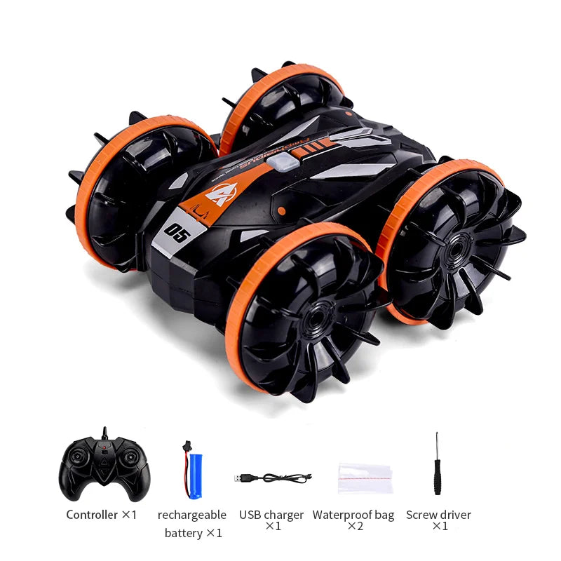 Amphibious Double-Sided Stunt Tank Car