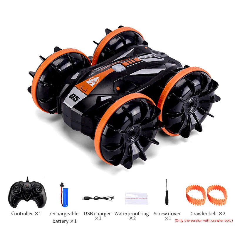 Amphibious Double-Sided Stunt Tank Car